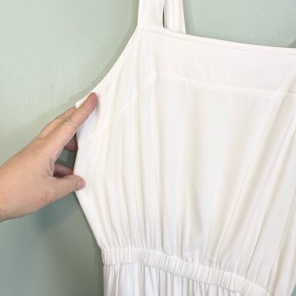 Splendid Jenna Square Neck Wide Strap Garter Waist Ruffled Maxi Dress Small NWT - Picture 6 of 11